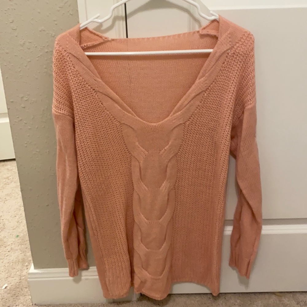 pink sweater